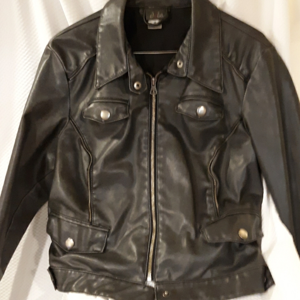 Dots moto jacket charcoal gray medium
